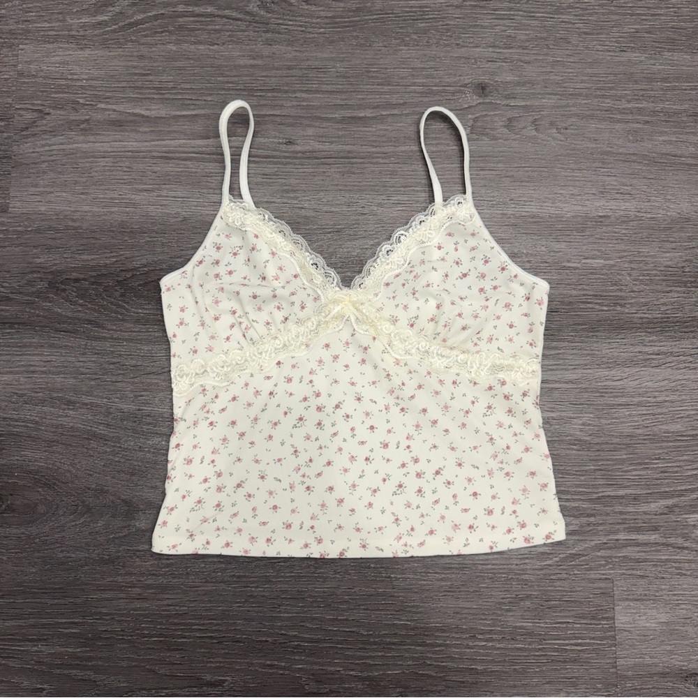 3X$25‼️ NWT Pink Rose Cami Top Size Large - Picture 1 of 3